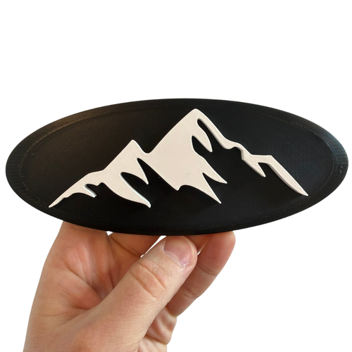 3D printed mountains front grille badge for Ford Transit van