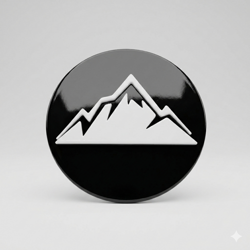 3D printed mountains rear door badge for VW Transporter T4 T5 T6