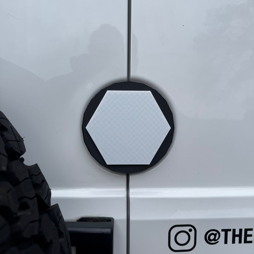 Custom 3D printed rear door badge for VW Crafter and Mercedes Sprinter - personalised design