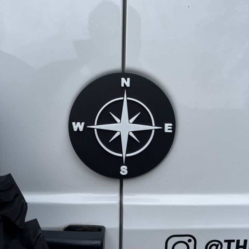 3D printed compass rear door badge for VW Crafter and Mercedes Sprinter