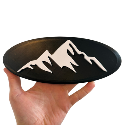 Mountains rear door badge Ford Transit - black mountains variant