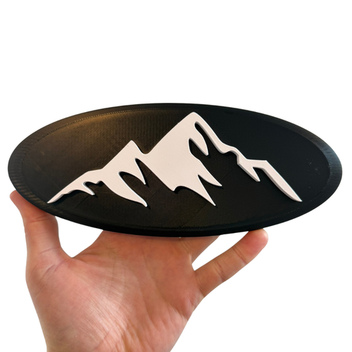 Mountains rear door badge Ford Transit - black mountains variant