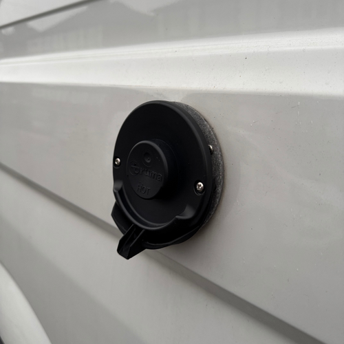 Truma boiler drain attachment - product view showing drain channel