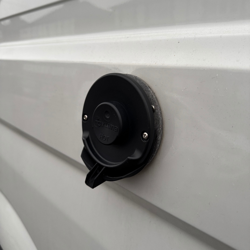 Truma boiler drain attachment - product view showing drain channel