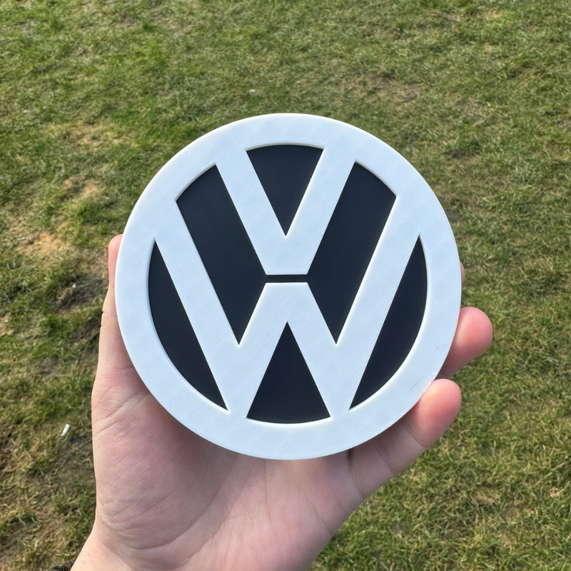 VW logo rear door badge for Crafter - black logo variant