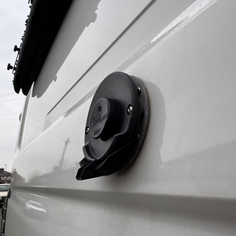 Truma boiler drain attachment black - alternate angle