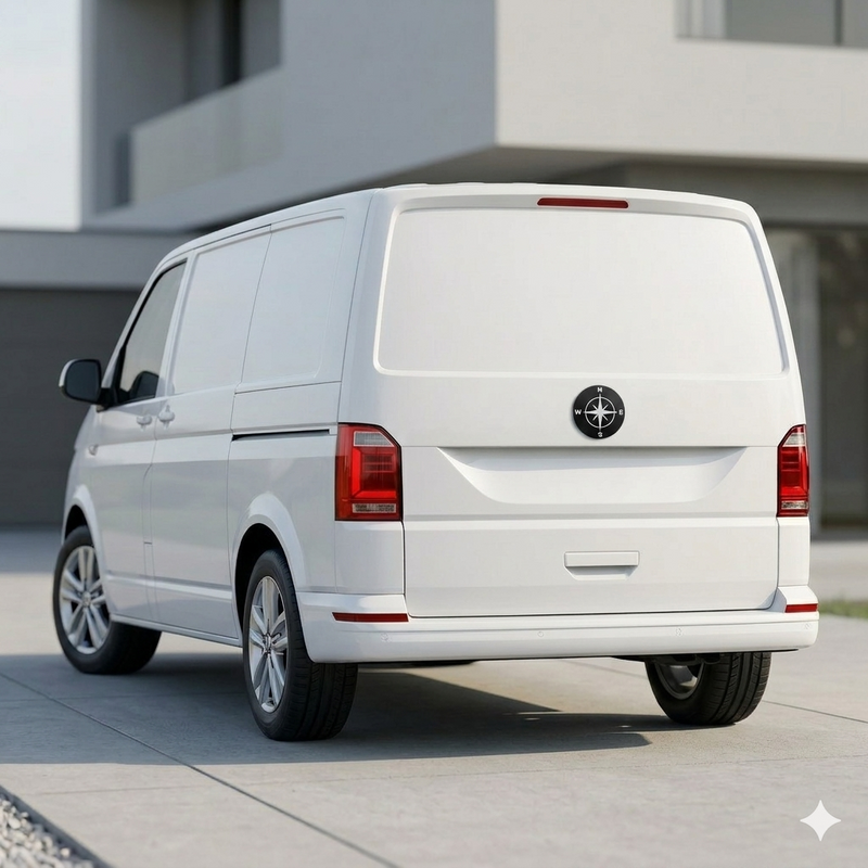 Compass rear door badge VW Transporter T4 T5 T6 - colour options