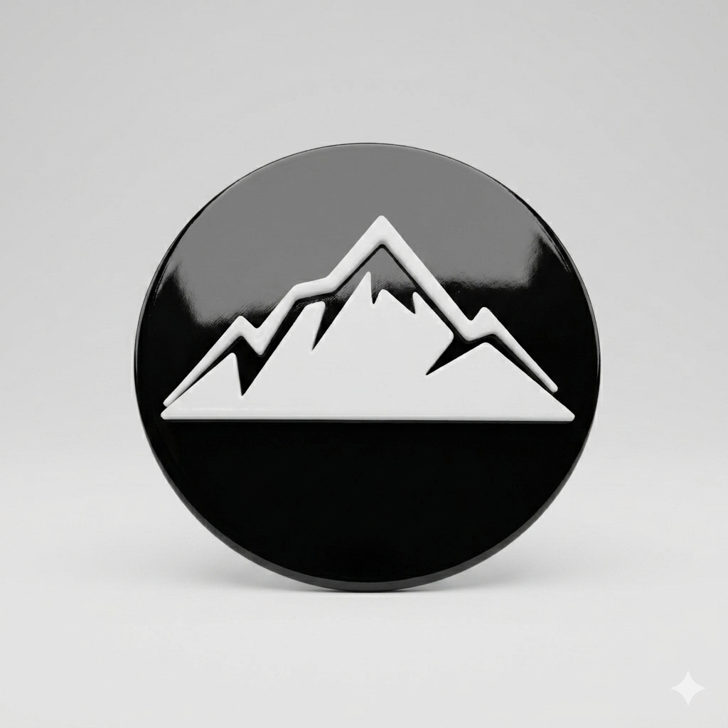 3D printed mountains rear door badge for VW Transporter T4 T5 T6
