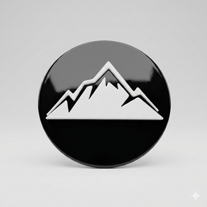 3D printed mountains rear door badge for VW Transporter T4 T5 T6