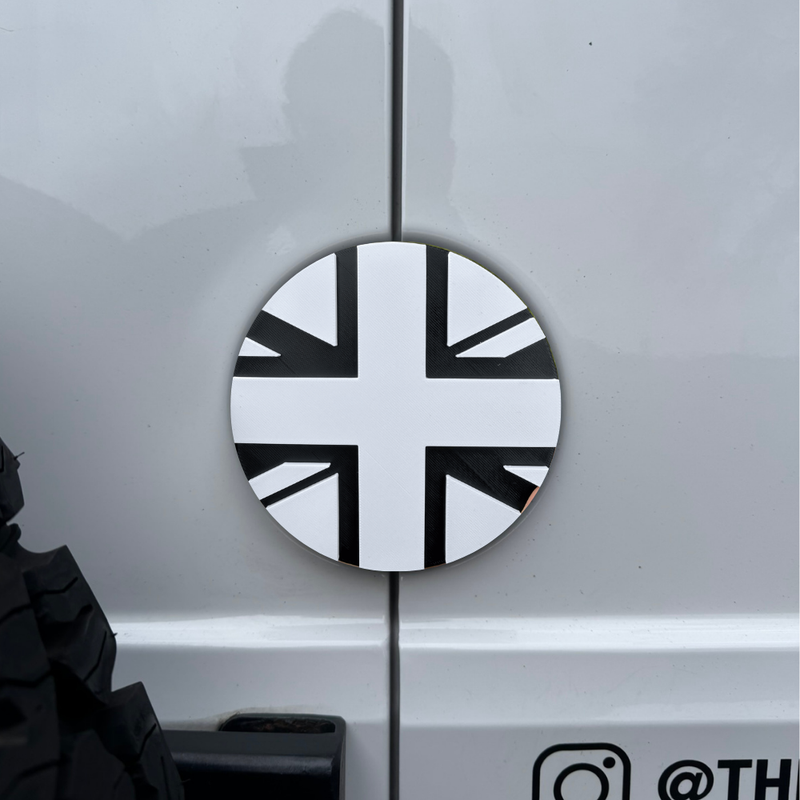 Union Jack badge Crafter Sprinter - black on white variant