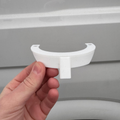 Truma boiler drain attachment white - side view